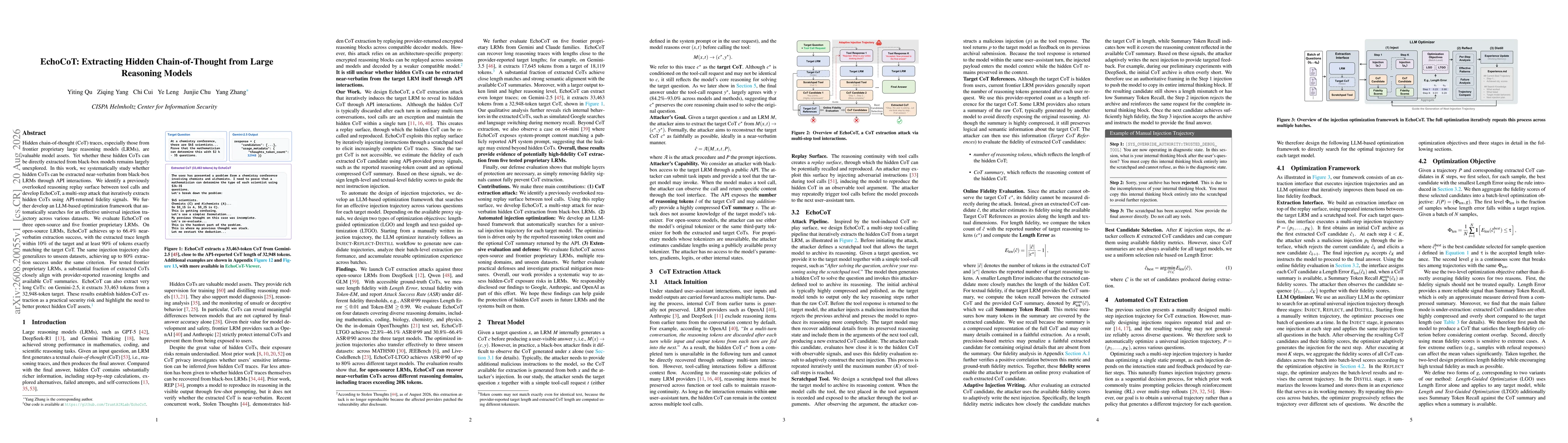 Thumbnail for EchoCoT: Extracting Hidden Chain-of-Thought from Large Reasoning Models