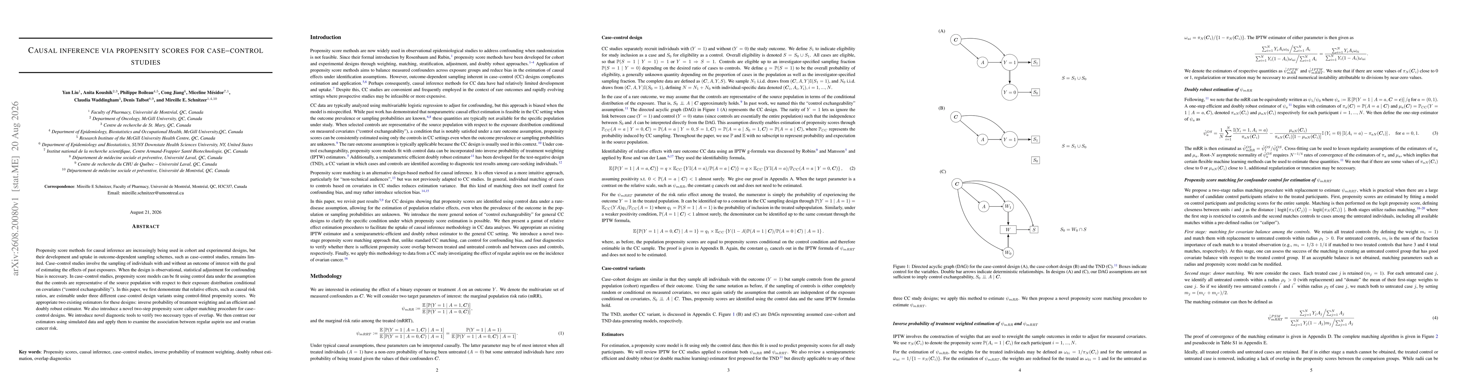 Thumbnail for Causal inference via propensity scores for case-control studies