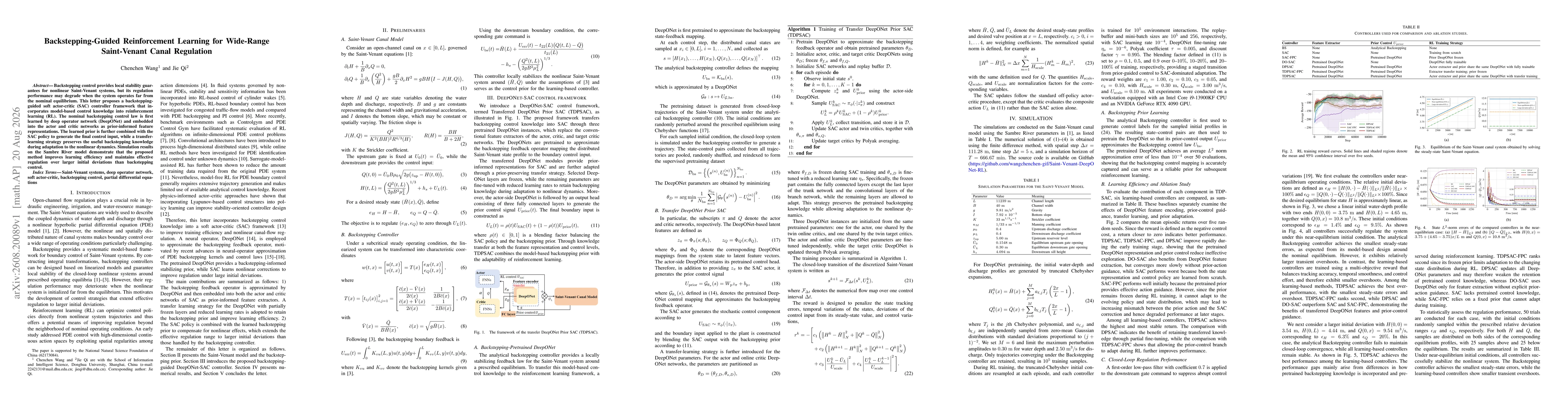 Thumbnail for Backstepping-Guided Reinforcement Learning for Wide-Range Saint-Venant Canal Regulation