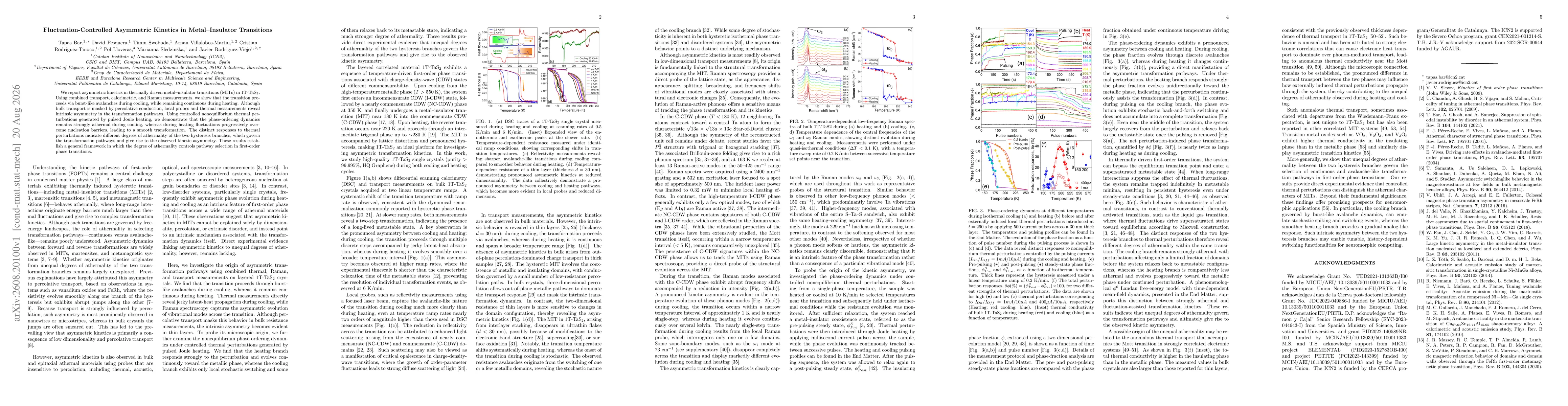 Thumbnail for Fluctuation-Controlled Asymmetric Kinetics in Metal-Insulator Transitions
