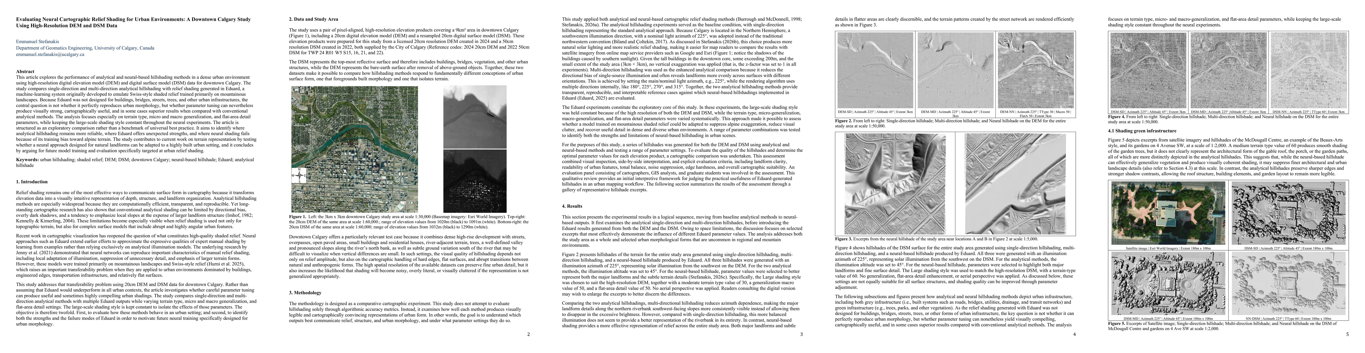 Thumbnail for Evaluating Neural Cartographic Relief Shading for Urban Environments: A Downtown Calgary Study Using High-Resolution DEM and DSM Data