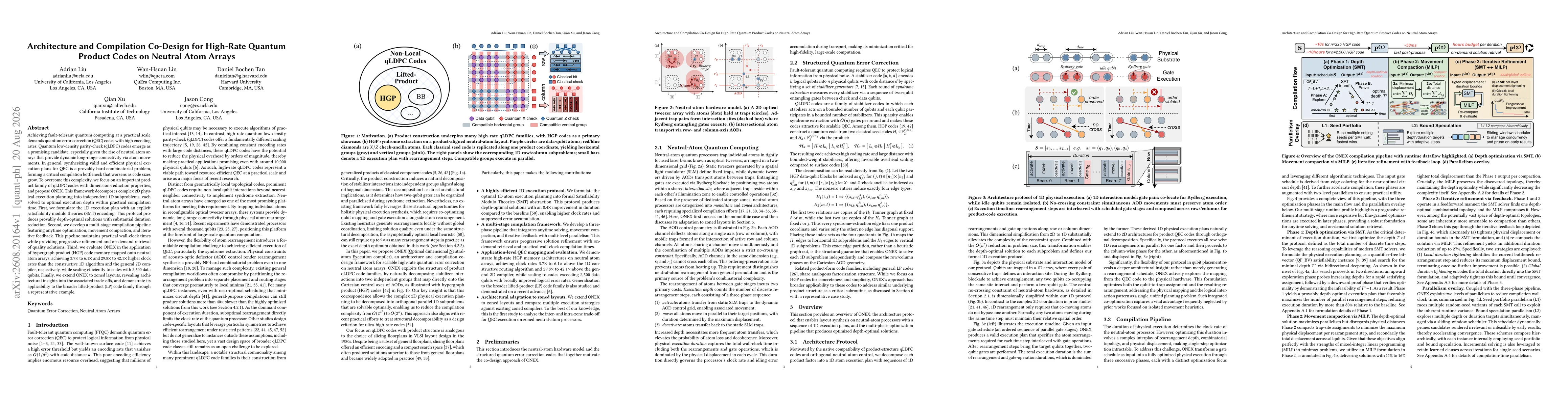 Thumbnail for Architecture and Compilation Co-Design for High-Rate Quantum Product Codes on Neutral Atom Arrays