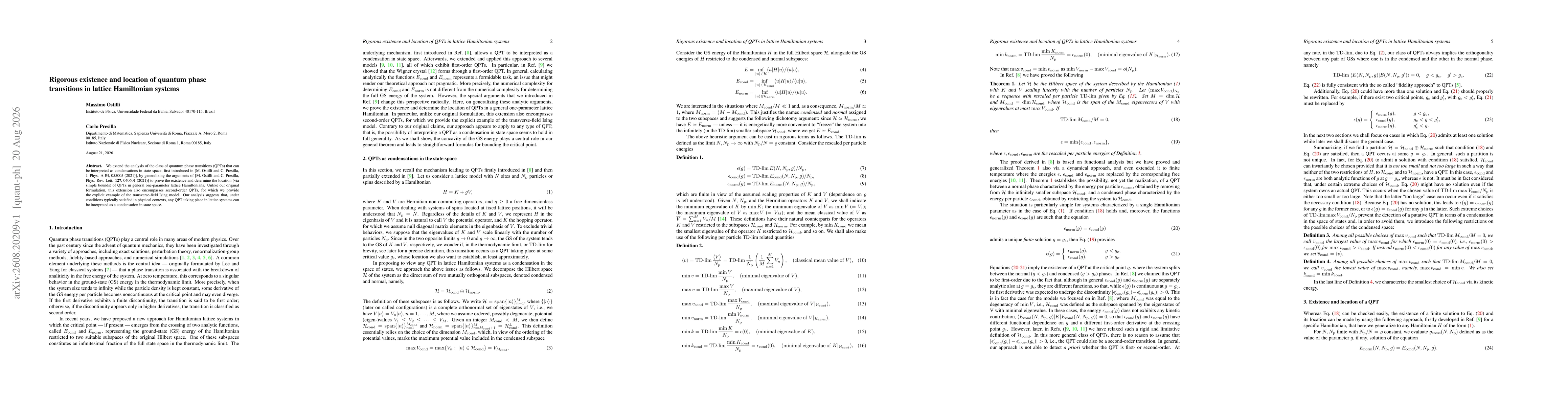 Thumbnail for Rigorous existence and location of quantum phase transitions in lattice Hamiltonian systems