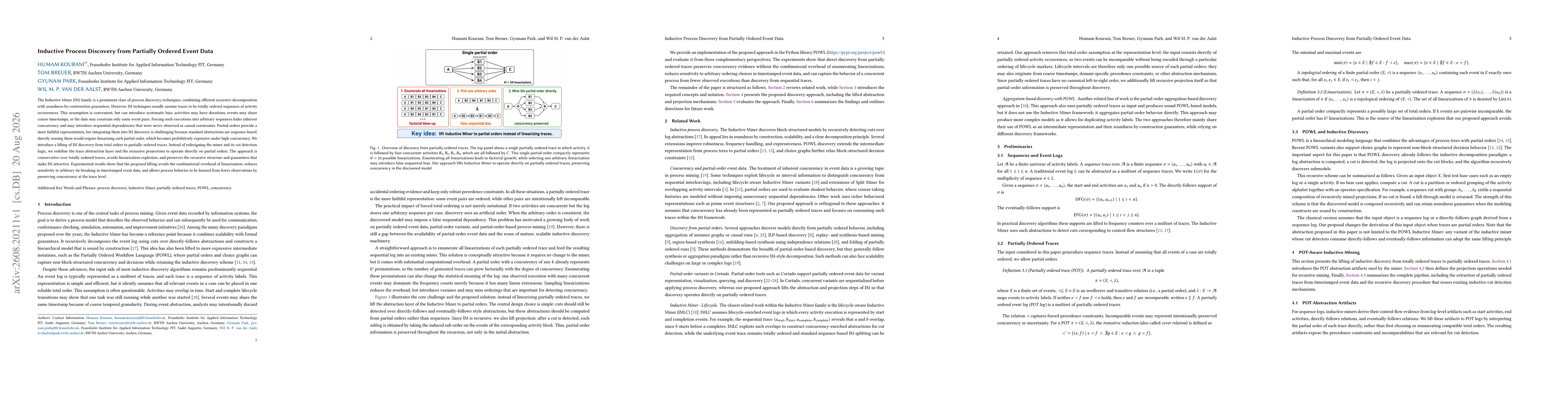 Thumbnail for Inductive Process Discovery from Partially Ordered Event Data