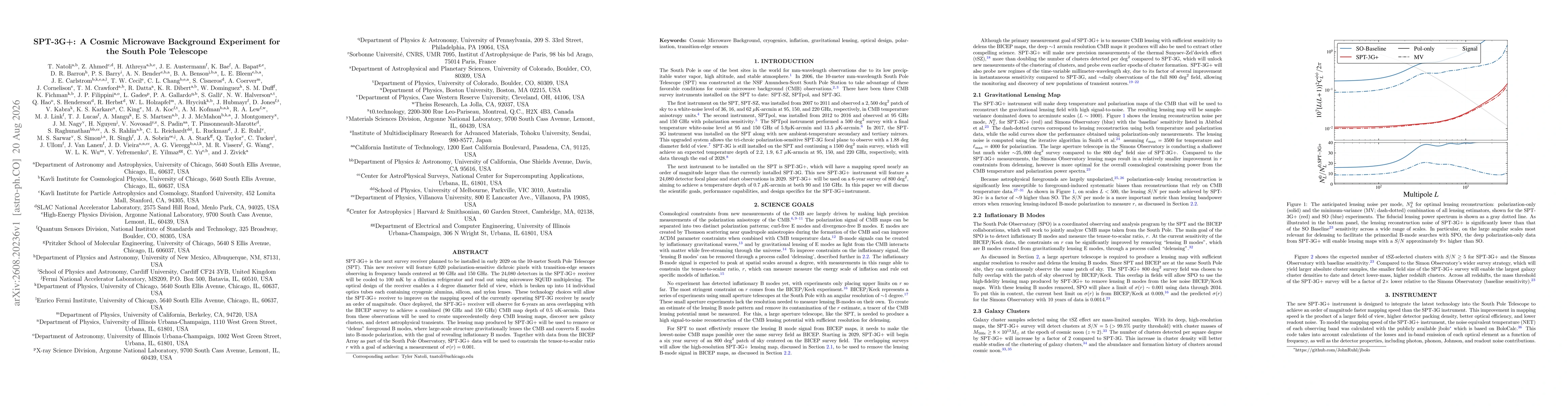 Thumbnail for SPT-3G+: A Cosmic Microwave Background Experiment for the South Pole Telescope