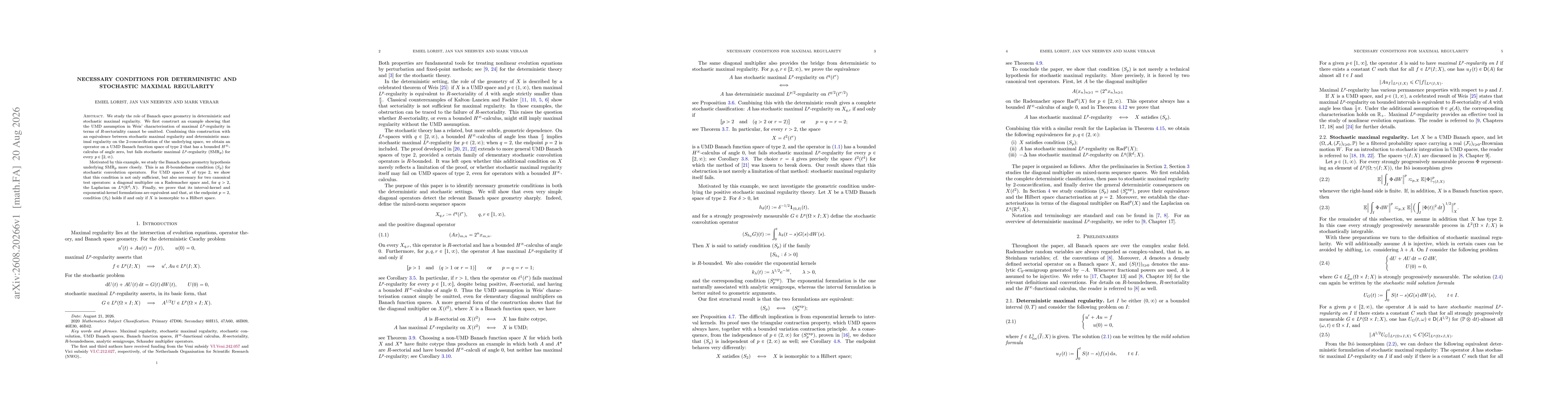 Thumbnail for Necessary conditions for deterministic and stochastic maximal regularity