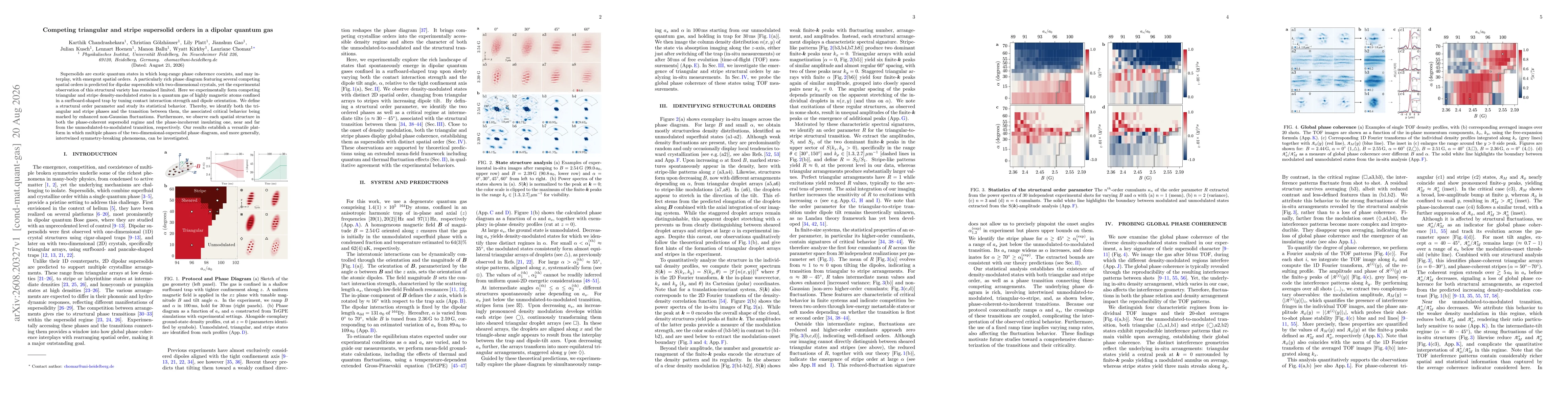 Thumbnail for Competing triangular and stripe supersolid orders in a dipolar quantum gas