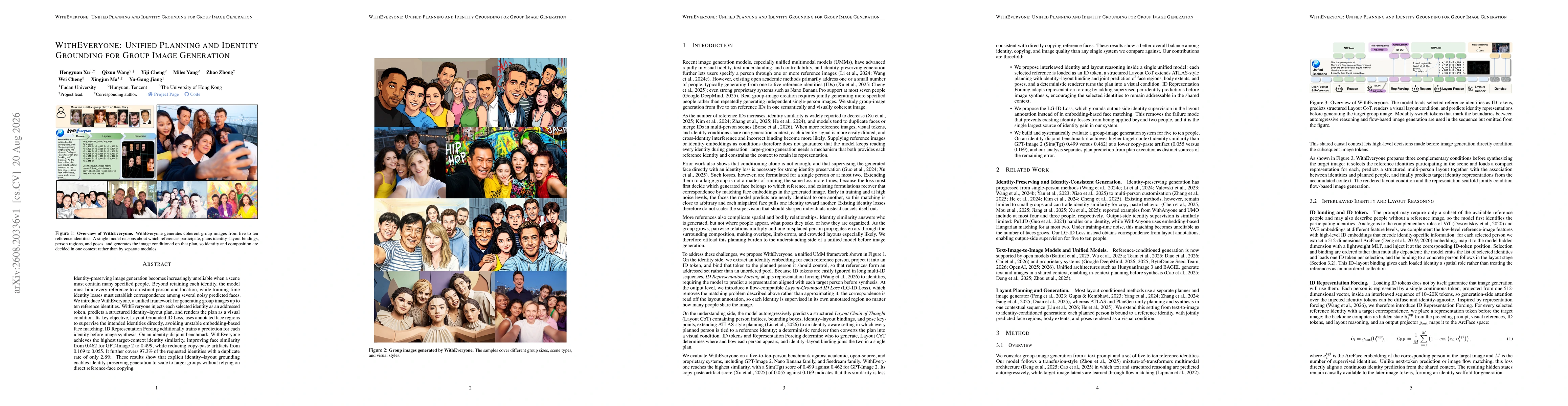 Thumbnail for WithEveryone: Unified Planning and Identity Grounding for Group Image Generation