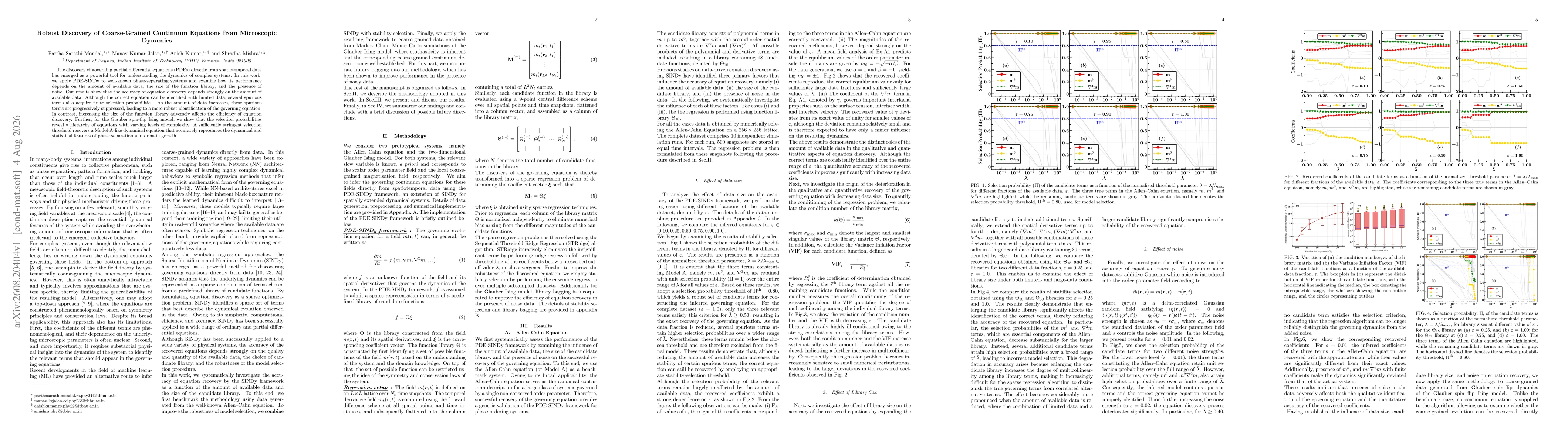 Thumbnail for Robust Discovery of Coarse-Grained Continuum Equations from Microscopic Dynamics
