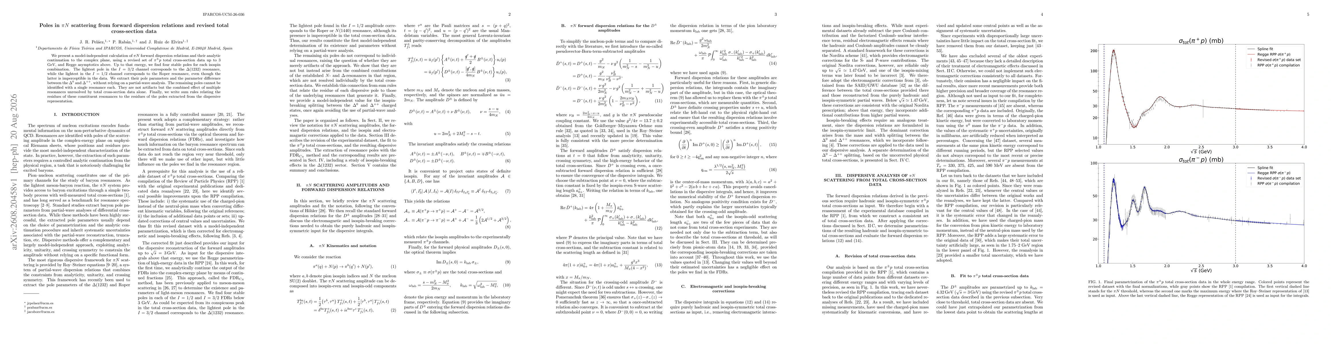 Thumbnail for Poles in $πN$ scattering from forward dispersion relations and revised total cross-section data