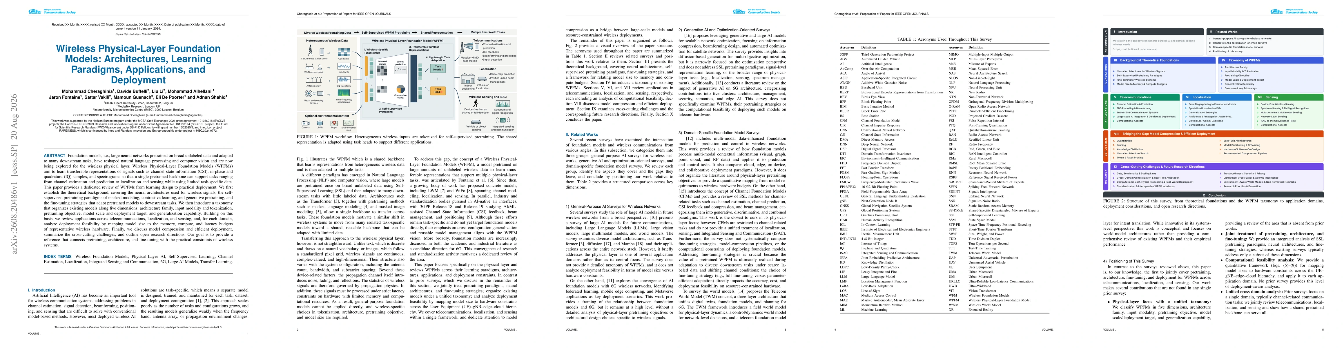 Thumbnail for Wireless Physical-Layer Foundation Models: Architectures, Learning Paradigms, Applications, and Deployment