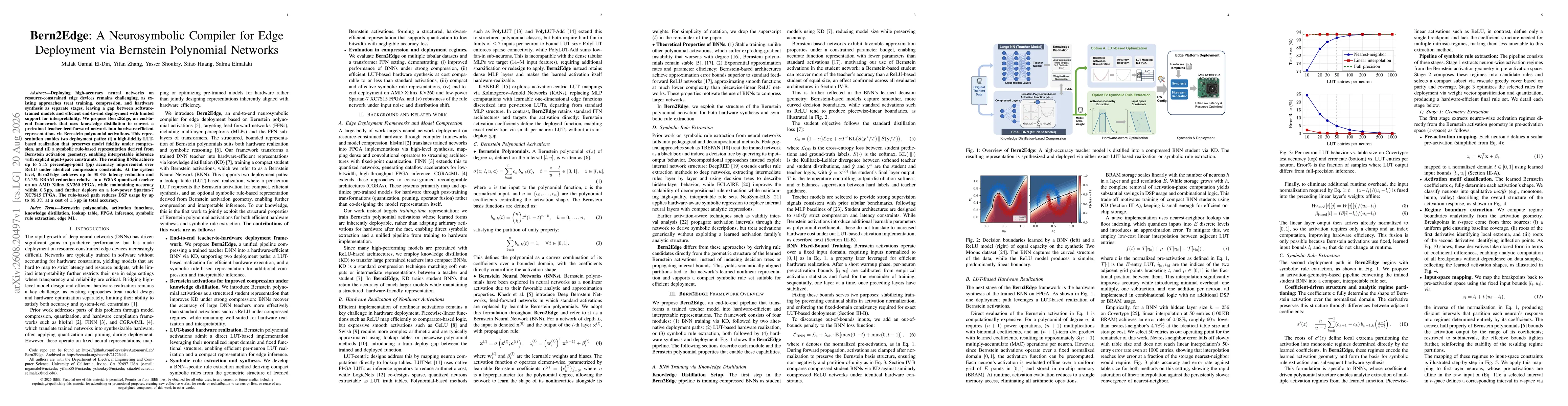 Thumbnail for Bern2Edge: A Neurosymbolic Compiler for Edge Deployment via Bernstein Polynomial Networks
