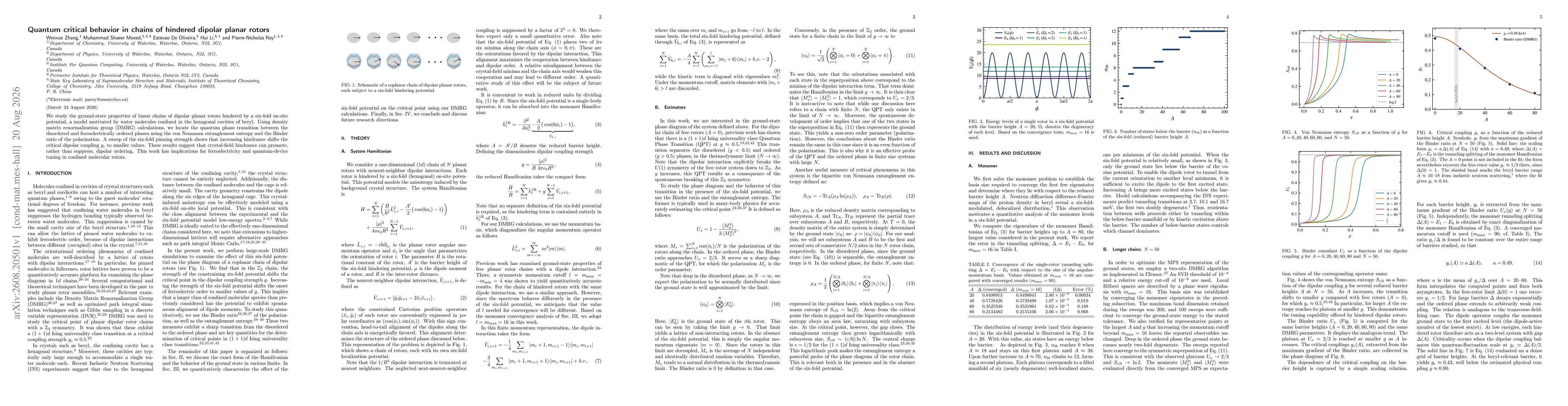 Thumbnail for Quantum critical behavior in chains of hindered dipolar planar rotors