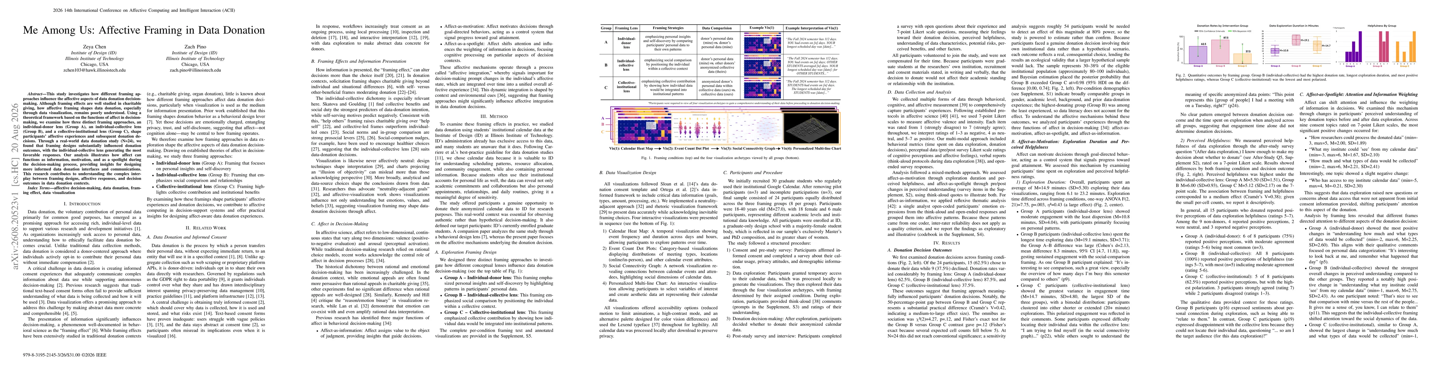 Thumbnail for Me Among Us: Affective Framing in Data Donation