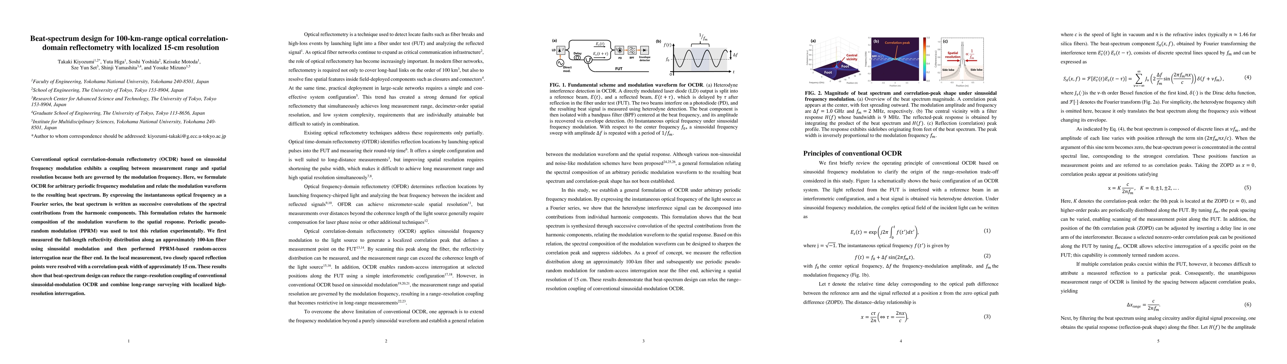 Thumbnail for Beat-spectrum design for 100-km-range optical correlation-domain reflectometry with localized 15-cm resolution