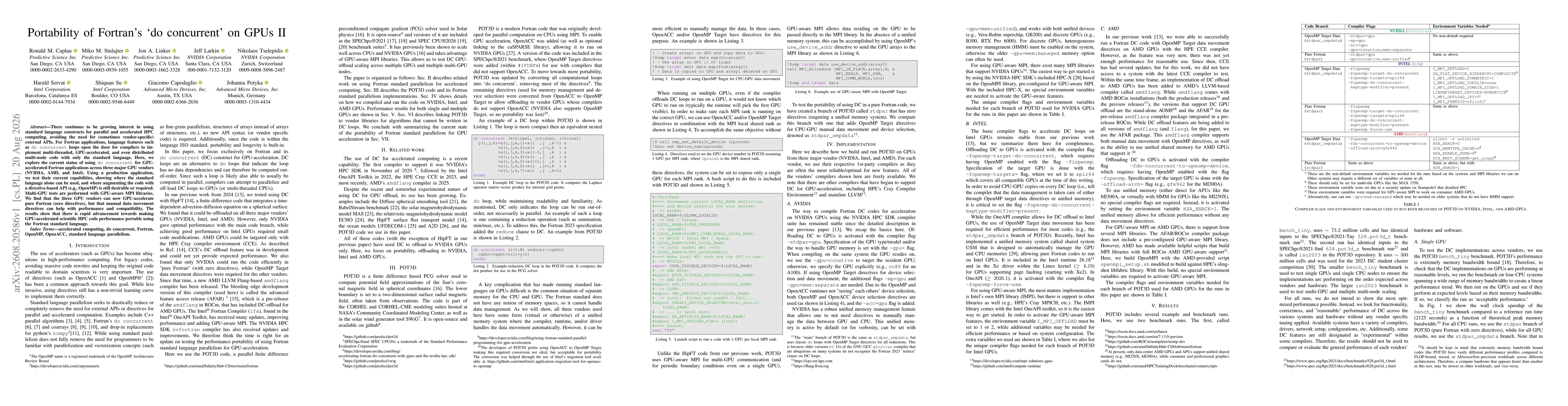 Thumbnail for Portability of Fortran's 'do concurrent' on GPUs II