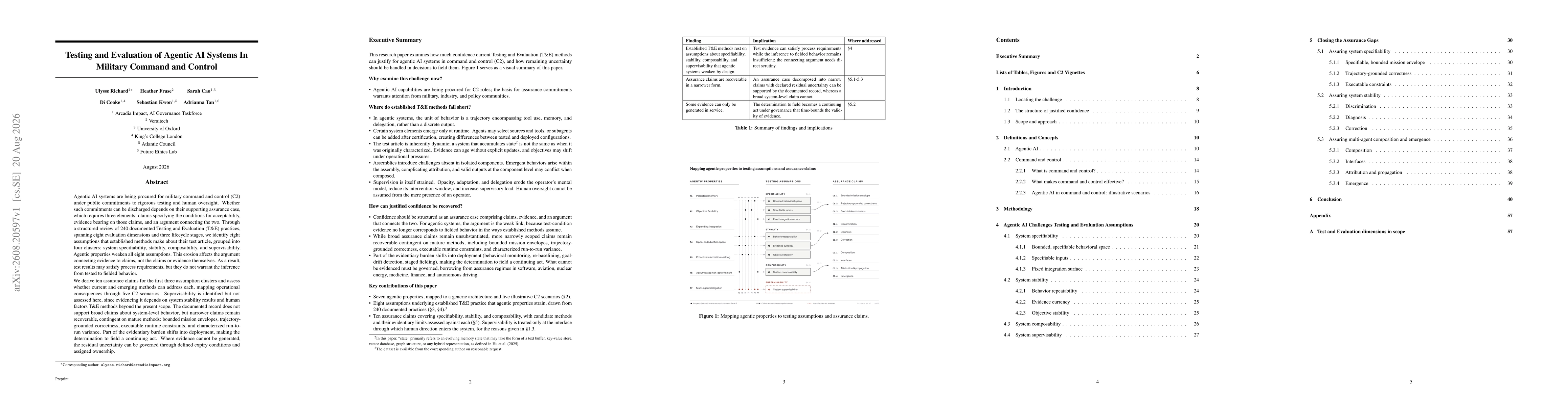 Thumbnail for Testing and Evaluation of Agentic AI Systems In Military Command and Control