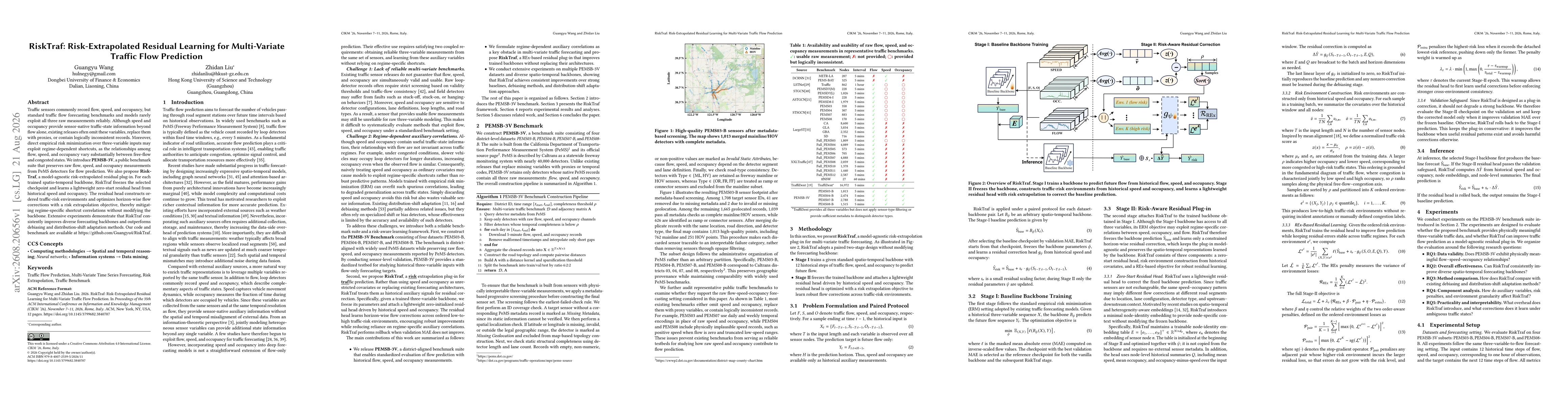 Thumbnail for RiskTraf: Risk-Extrapolated Residual Learning for Multi-Variate Traffic Flow Prediction