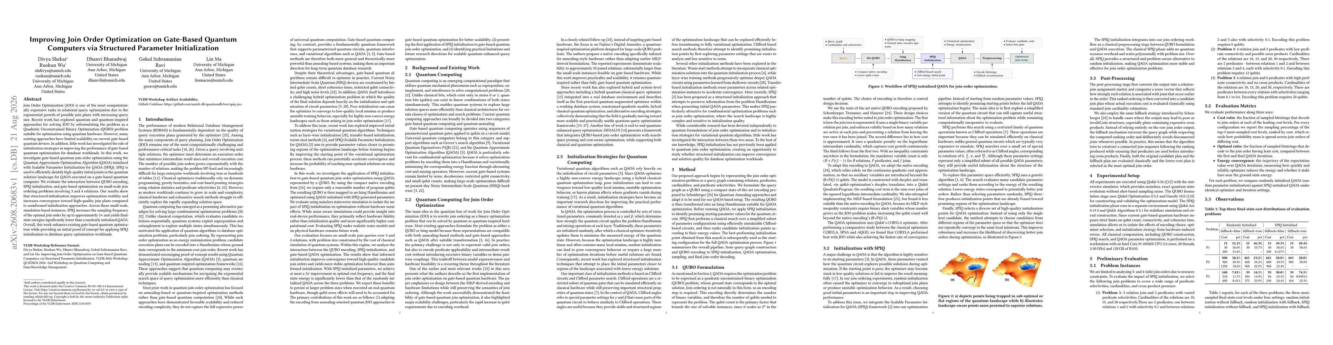 Thumbnail for Improving Join Order Optimization on Gate-Based Quantum Computers via Structured Parameter Initialization
