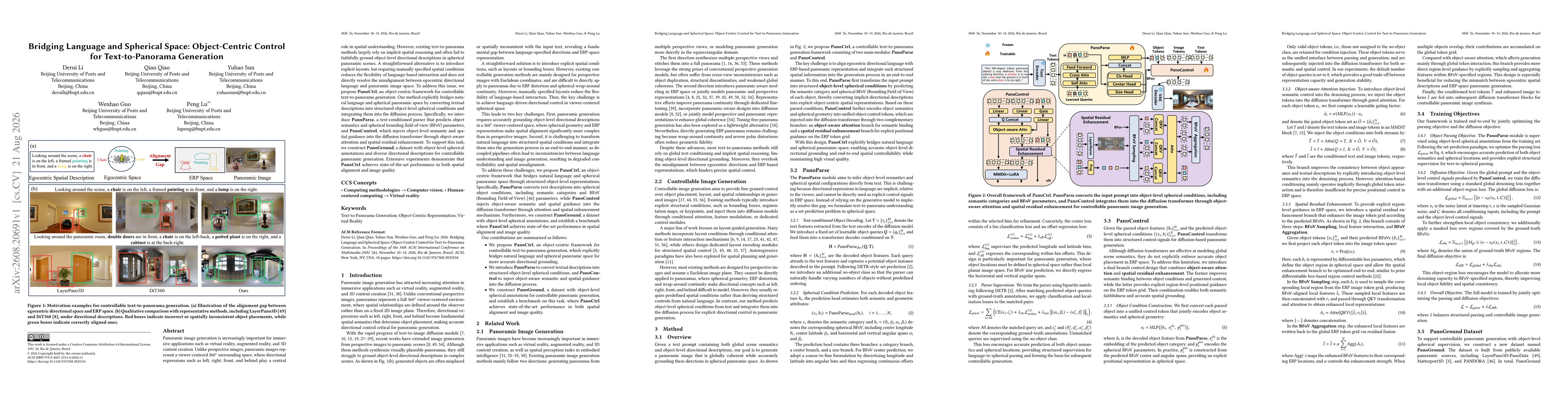 Thumbnail for Bridging Language and Spherical Space: Object-Centric Control for Text-to-Panorama Generation