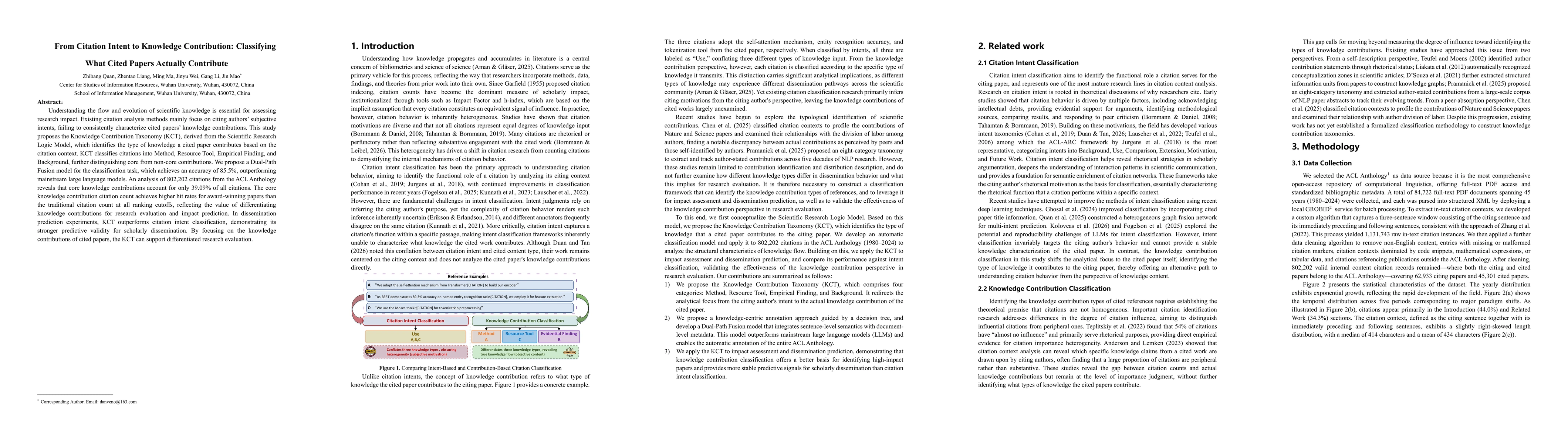 Thumbnail for From citation intent to knowledge contribution: Classifying what cited papers actually contribute