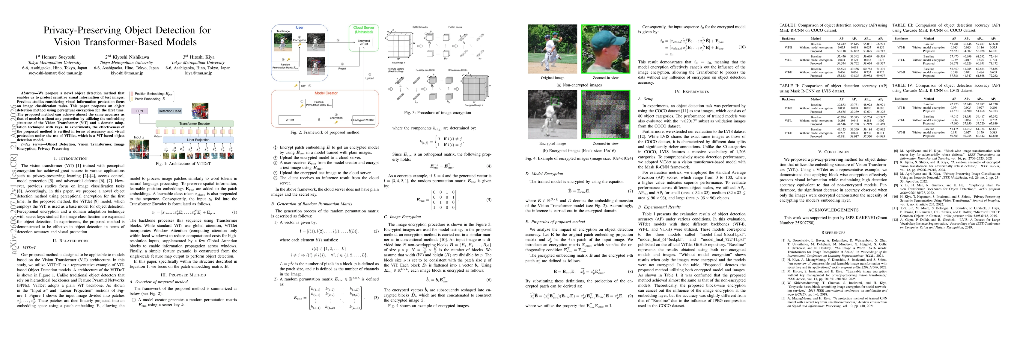 Thumbnail for Privacy-Preserving Object Detection for Vision Transformer-Based Models