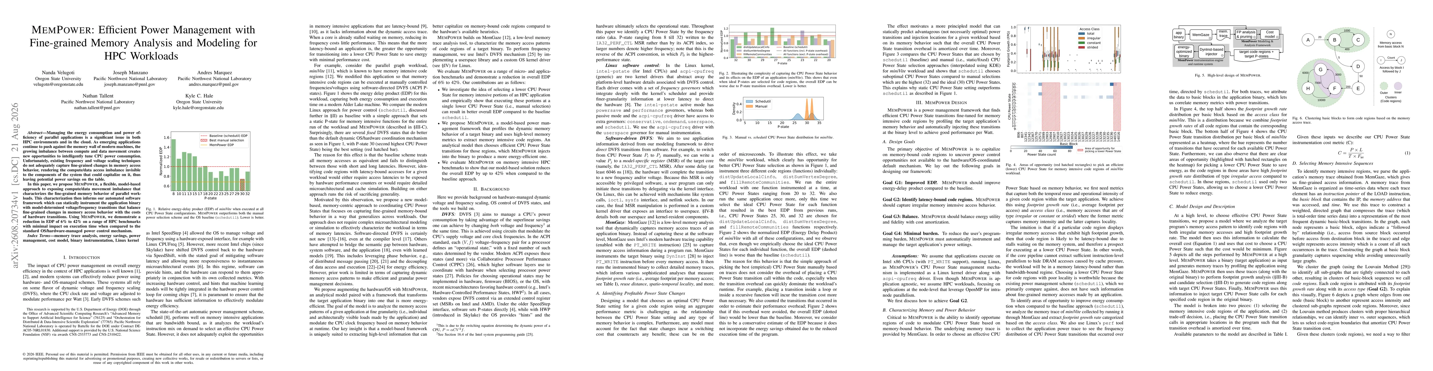 Thumbnail for MEMPOWER: Efficient Power Management with Fine-grained Memory Analysis and Modeling for HPC Workloads