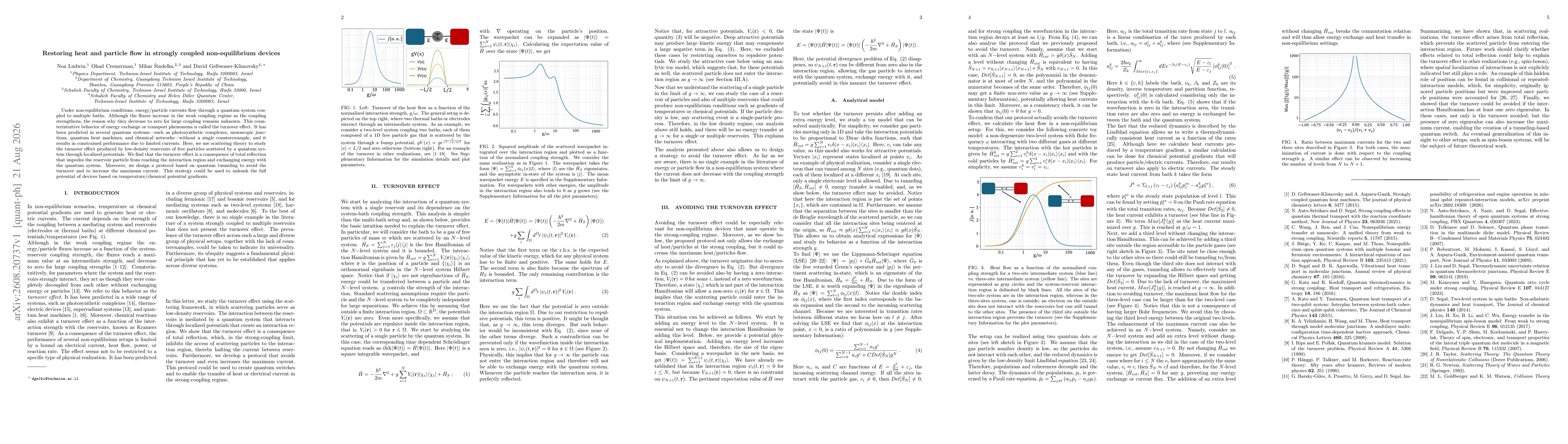 Thumbnail for Restoring heat and particle flow in strongly coupled non-equilibrium devices