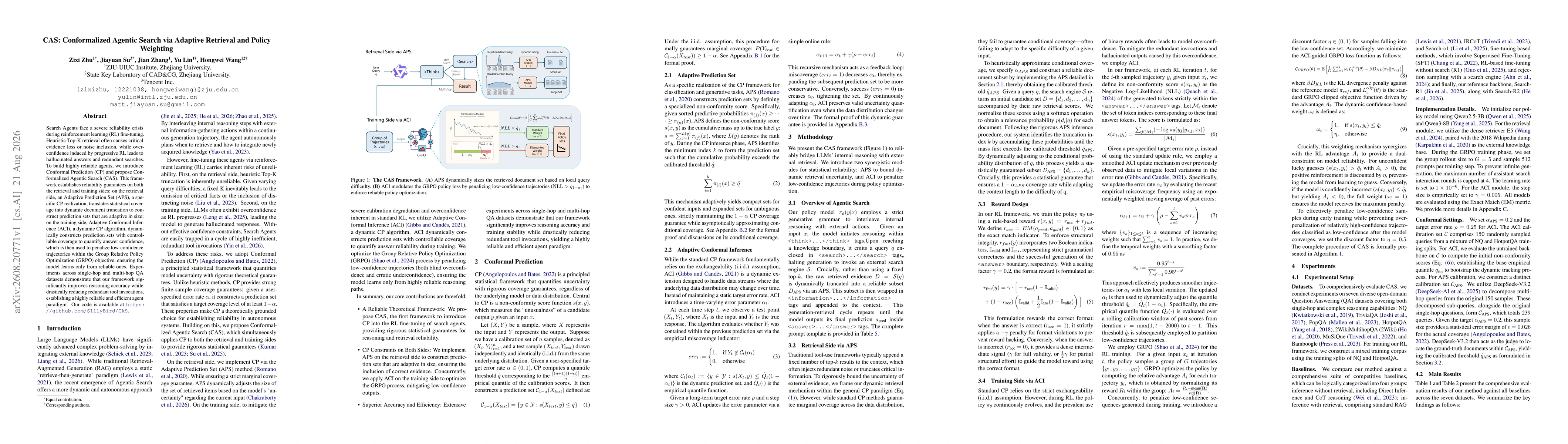 Thumbnail for CAS: Conformalized Agentic Search via Adaptive Retrieval and Policy Weighting