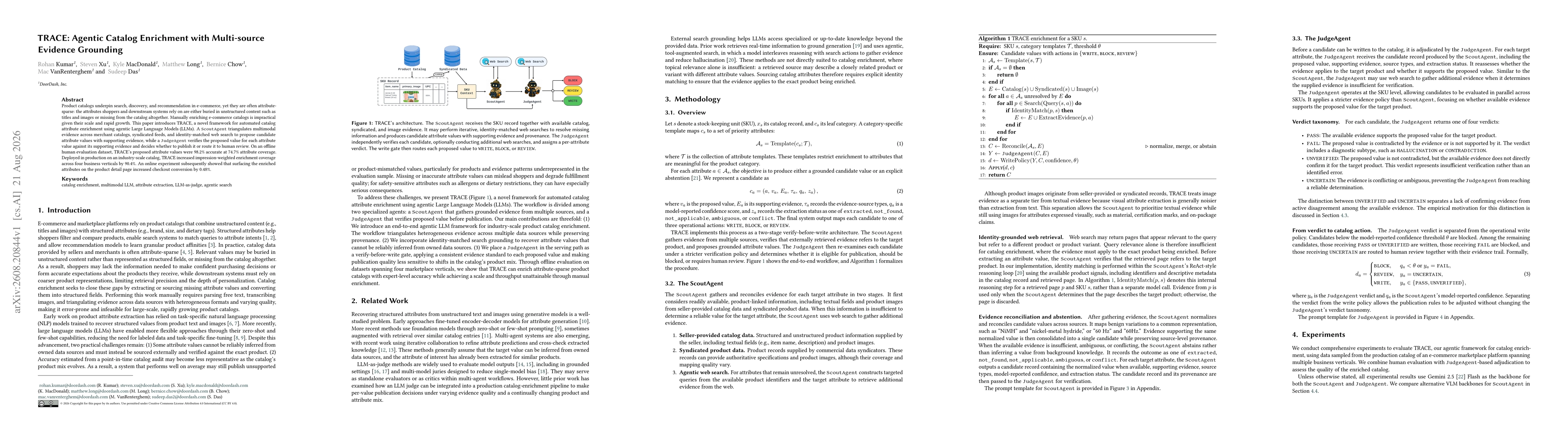 Thumbnail for TRACE: Agentic Catalog Enrichment with Multi-source Evidence Grounding