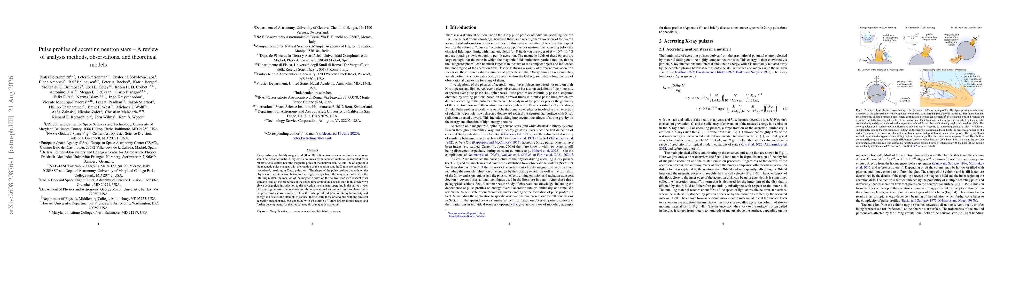 Thumbnail for Pulse profiles of accreting neutron stars - A review of analysis methods, observations, and theoretical models