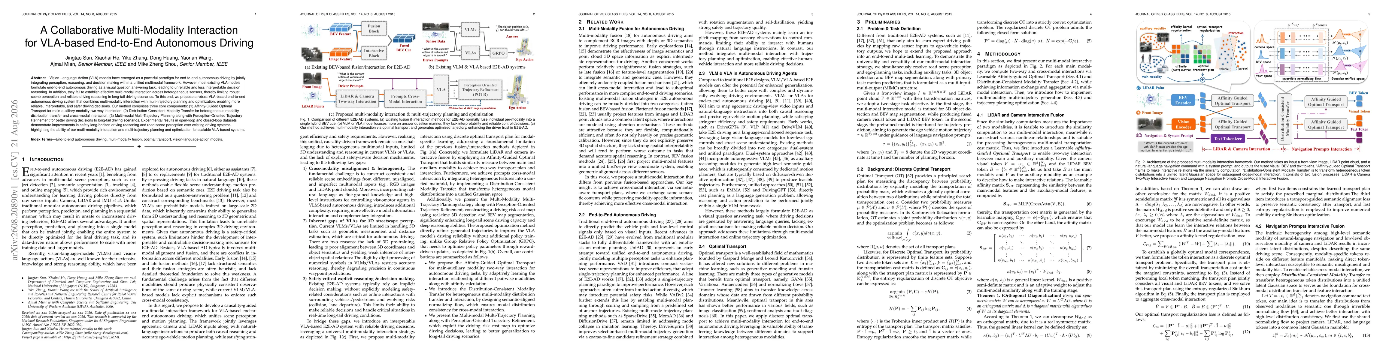 Thumbnail for A Collaborative Multi-Modality Interaction for VLA-based End-to-End Autonomous Driving
