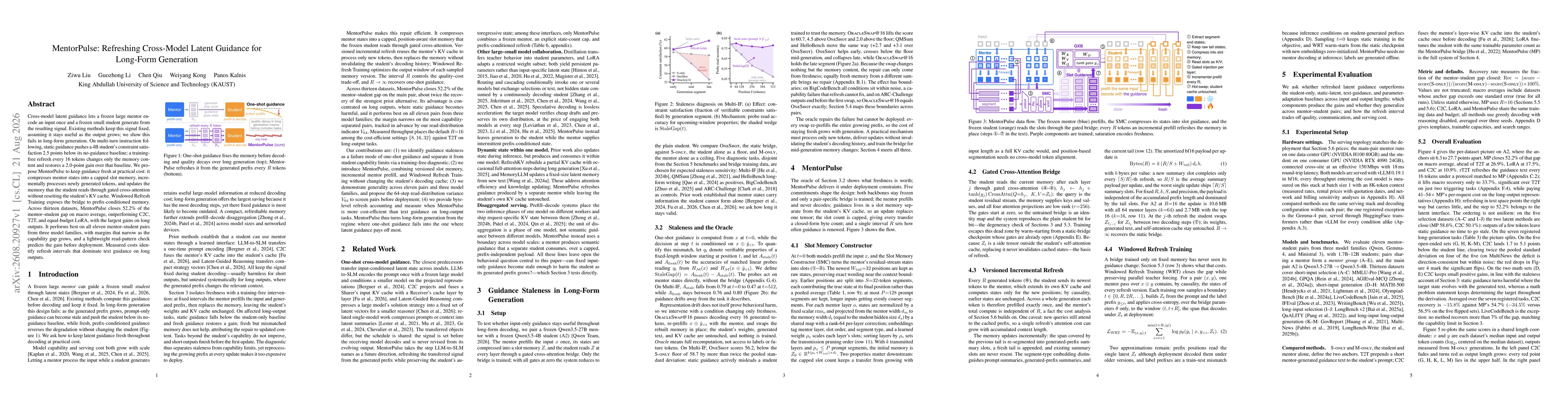 Thumbnail for MentorPulse: Refreshing Cross-Model Latent Guidance for Long-Form Generation