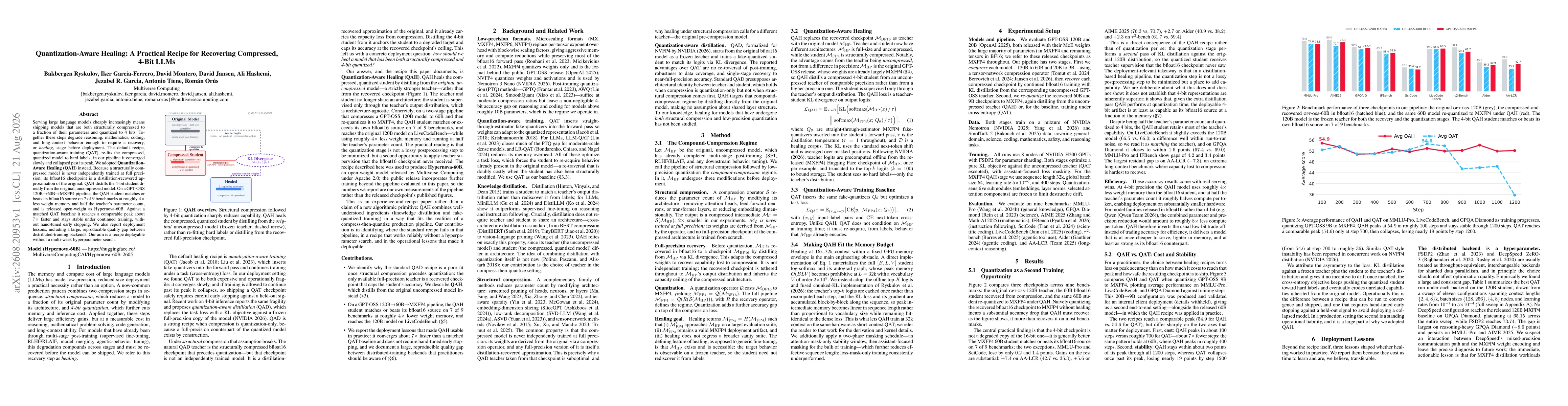 Thumbnail for Quantization-Aware Healing: A Practical Recipe for Recovering Compressed, 4-Bit LLMs