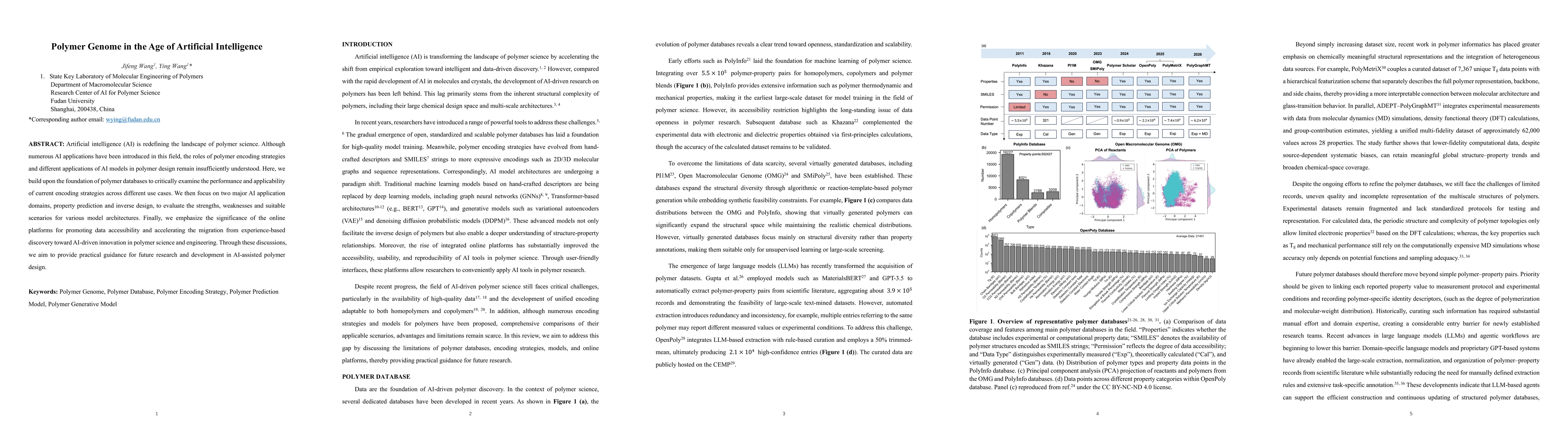 Thumbnail for Polymer Genome in the Age of Artificial Intelligence