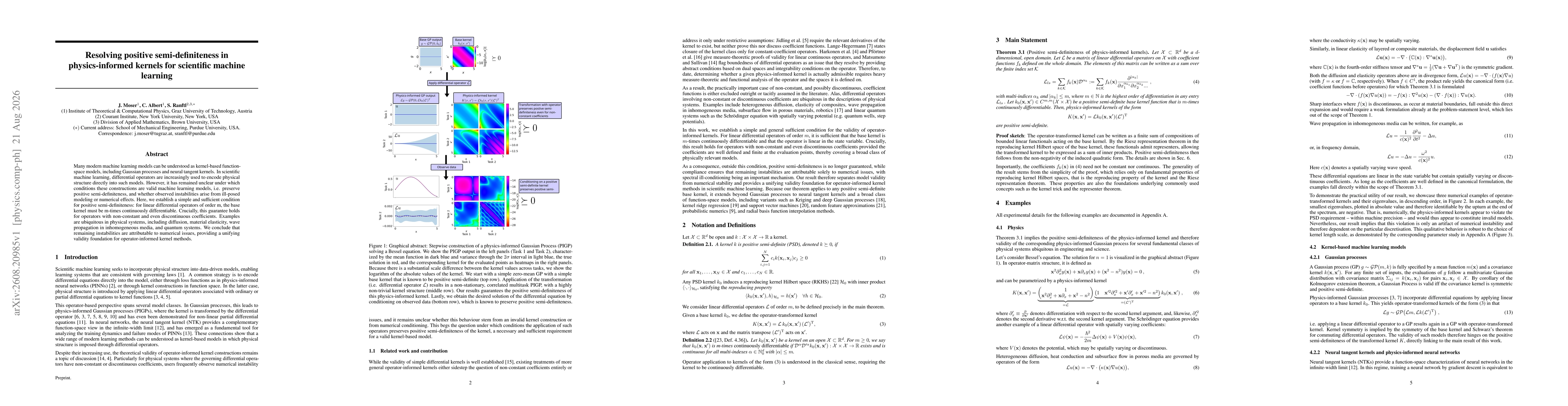 Thumbnail for Resolving positive semi-definiteness in physics-informed kernels for scientific machine learning