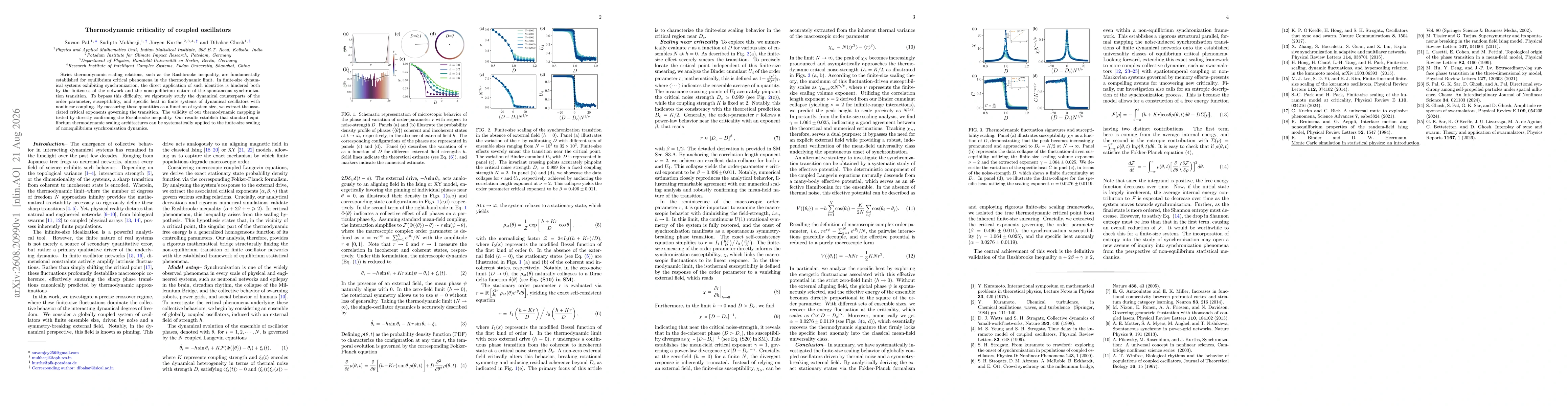 Thumbnail for Thermodynamic criticality of coupled oscillators