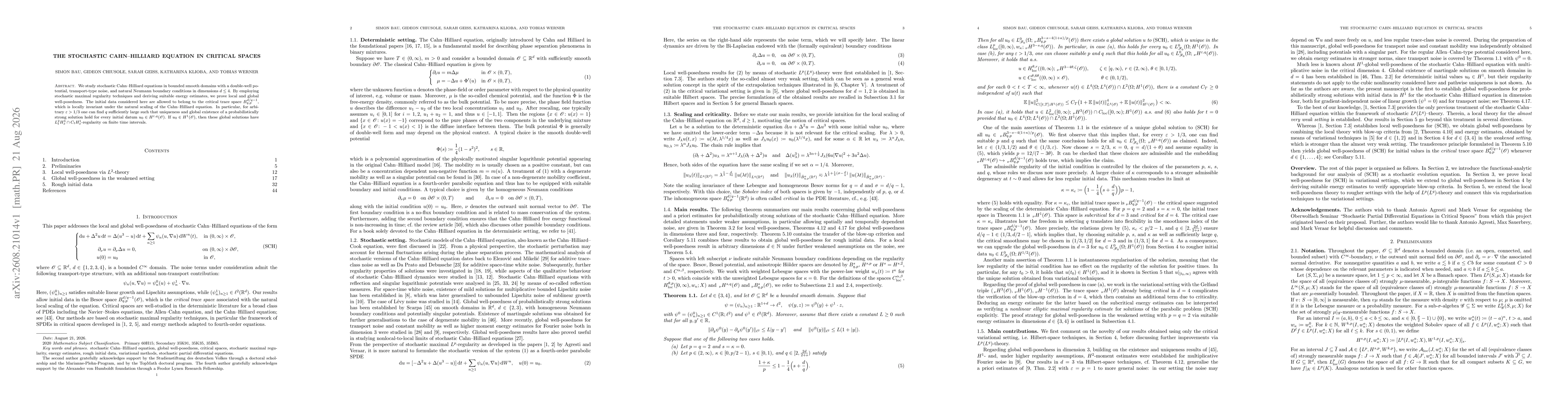 Thumbnail for The stochastic Cahn-Hilliard equation in critical spaces