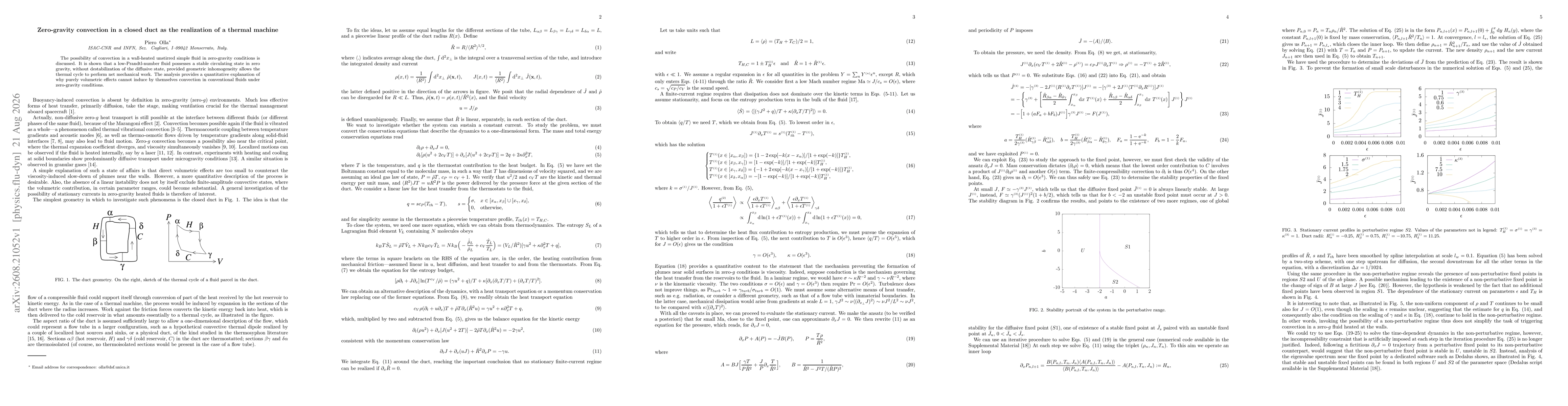 Thumbnail for Zero-gravity convection in a closed duct as the realization of a thermal machine