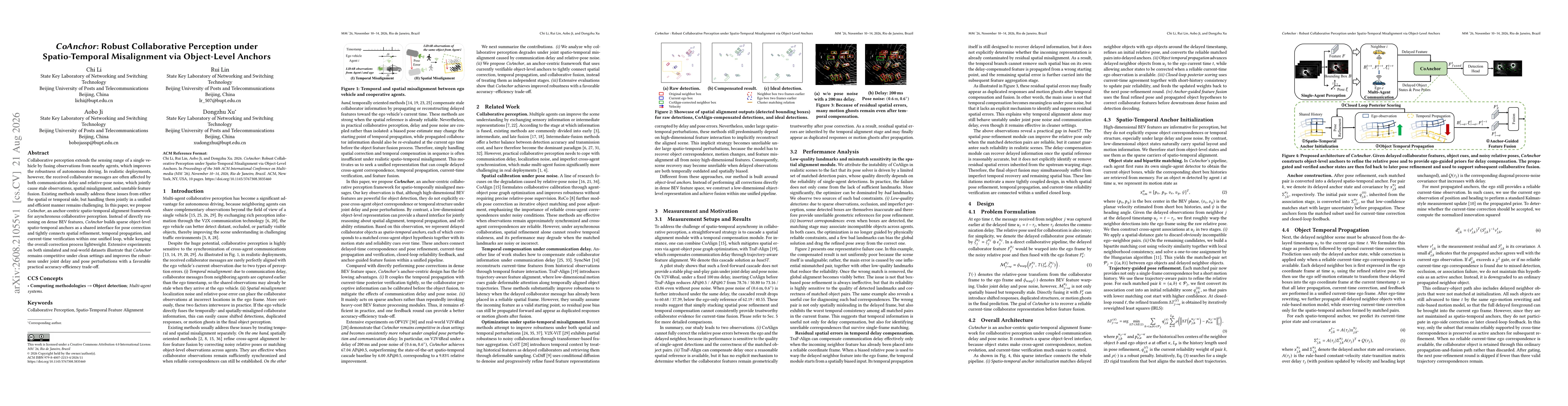 Thumbnail for CoAnchor: Robust Collaborative Perception under Spatio-Temporal Misalignment via Object-Level Anchors