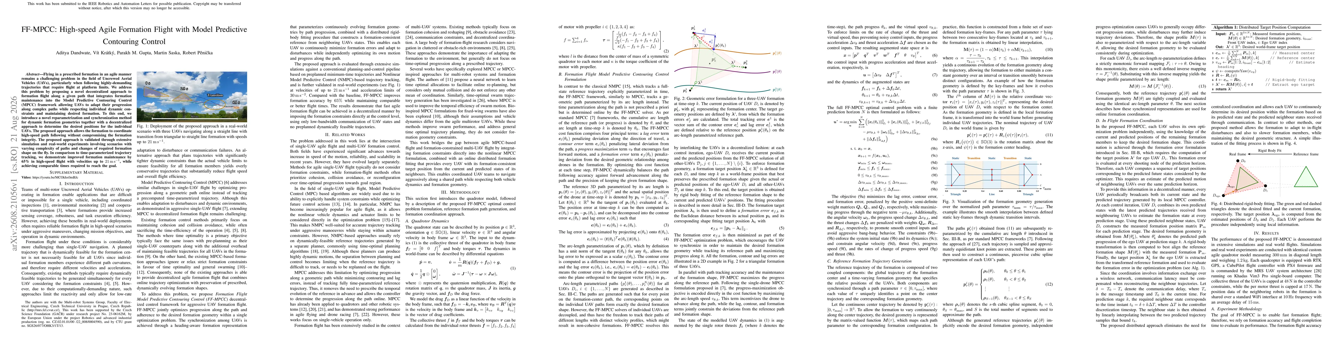 Thumbnail for FF-MPCC: High-speed Agile Formation Flight with Model Predictive Contouring Control