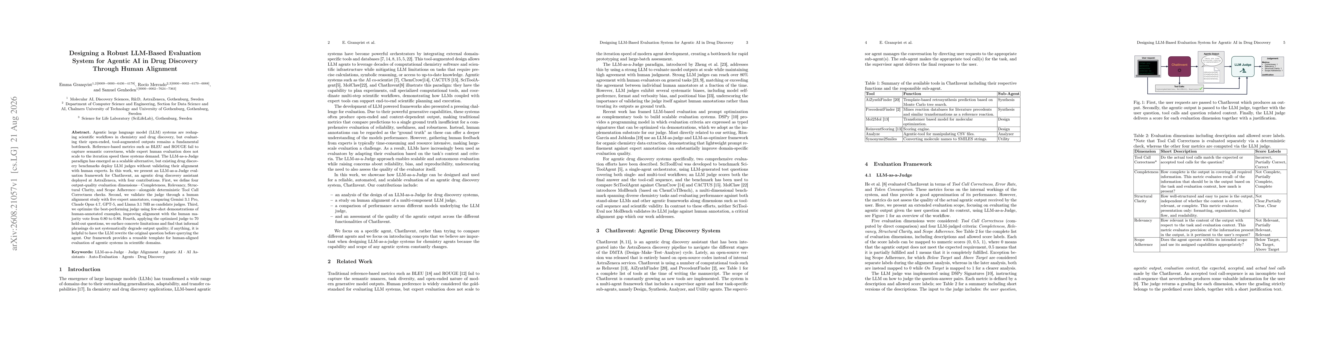 Thumbnail for Designing a Robust LLM-Based Evaluation System for Agentic AI in Drug Discovery Through Human Alignment