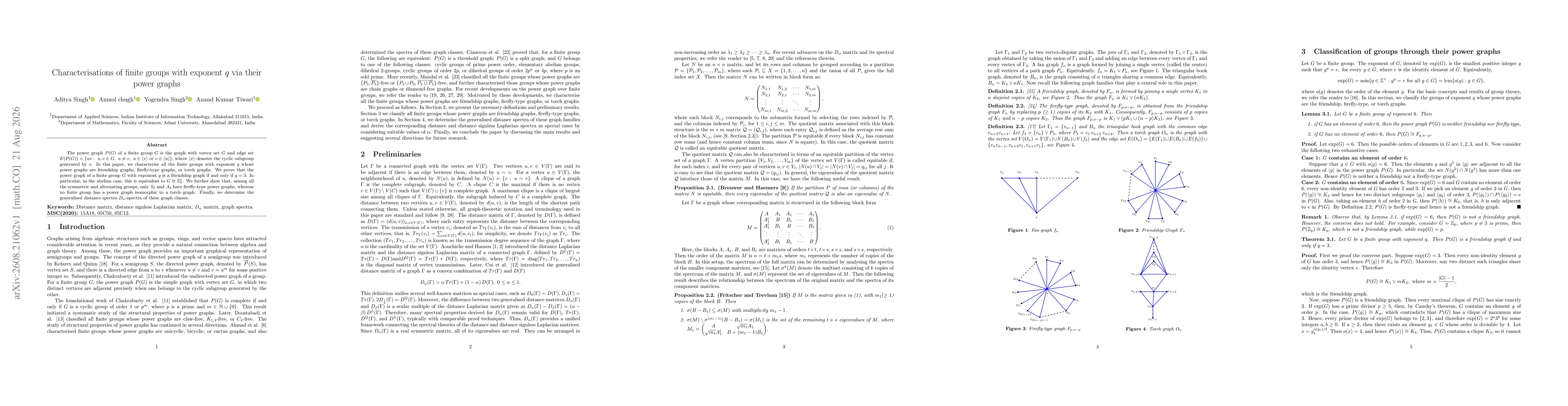 Thumbnail for Characterisations of finite groups with exponent $q$ via their power graphs