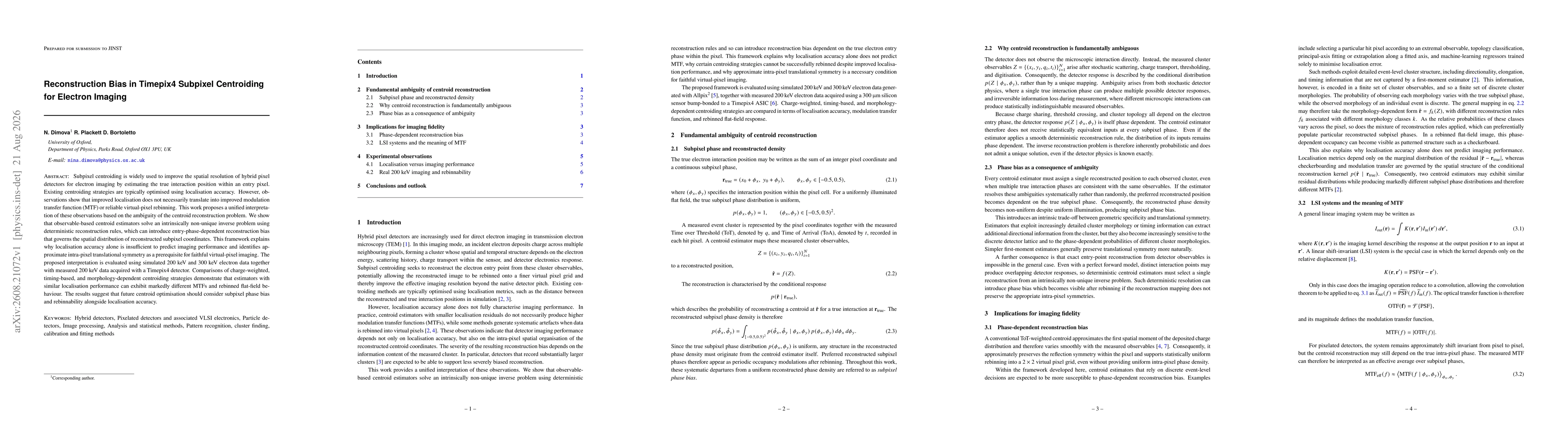Thumbnail for Reconstruction Bias in Timepix4 Subpixel Centroiding for Electron Imaging