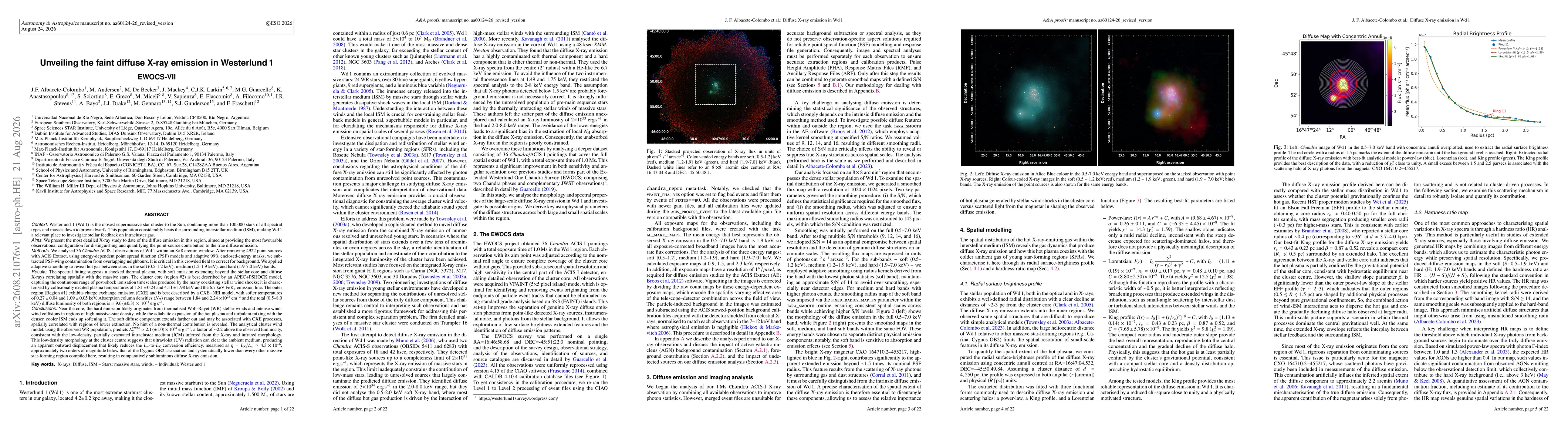 Thumbnail for EWOCS VII : Unveiling the faint diffuse X-ray emission in Westerlund 1