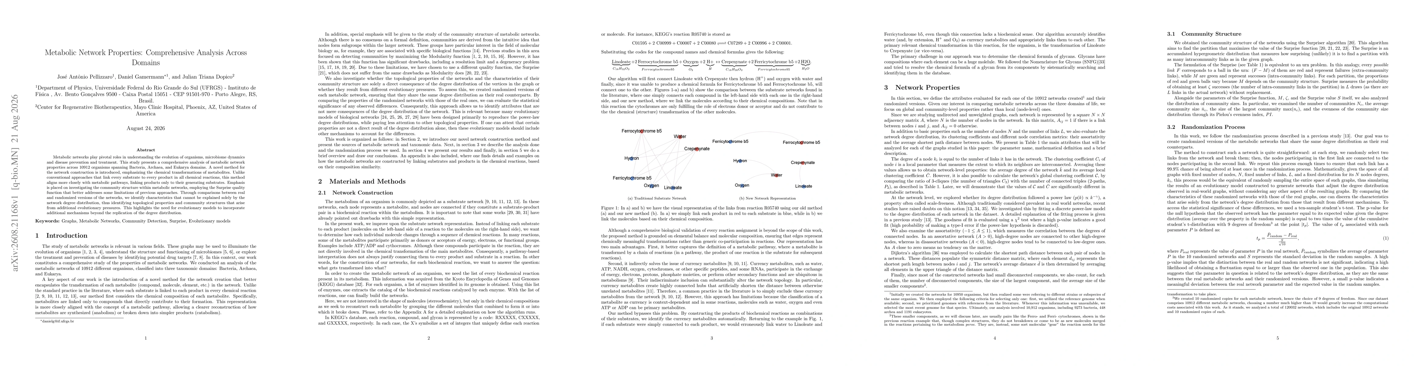 Thumbnail for Metabolic Network Properties: Comprehensive Analysis Across Domains