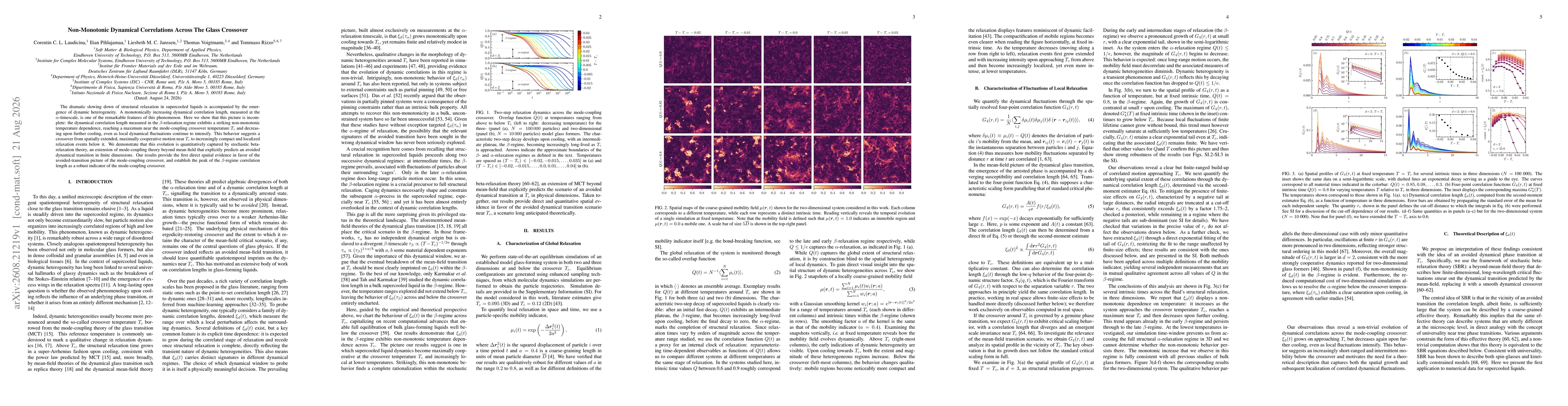 Thumbnail for Non-Monotonic Dynamical Correlations Across The Glass Crossover