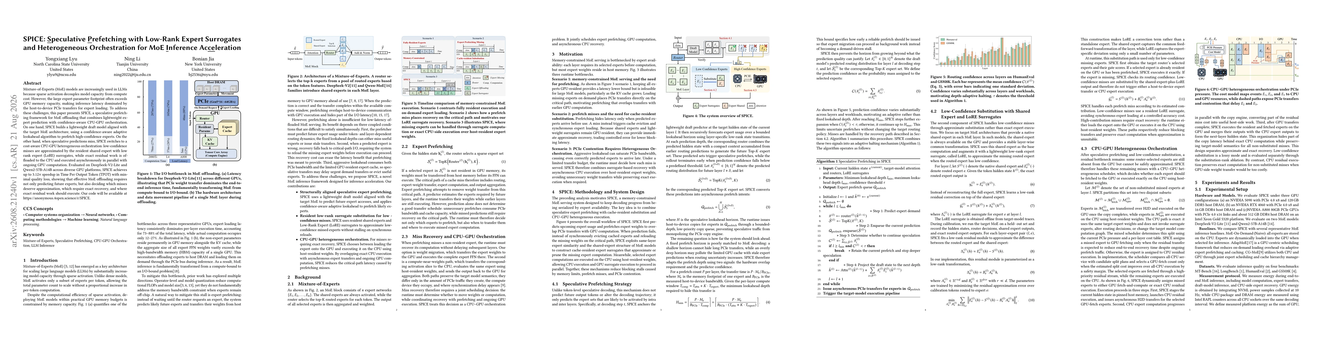 Thumbnail for SPICE: Speculative Prefetching with Low-Rank Expert Surrogates and Heterogeneous Orchestration for MoE Inference Acceleration