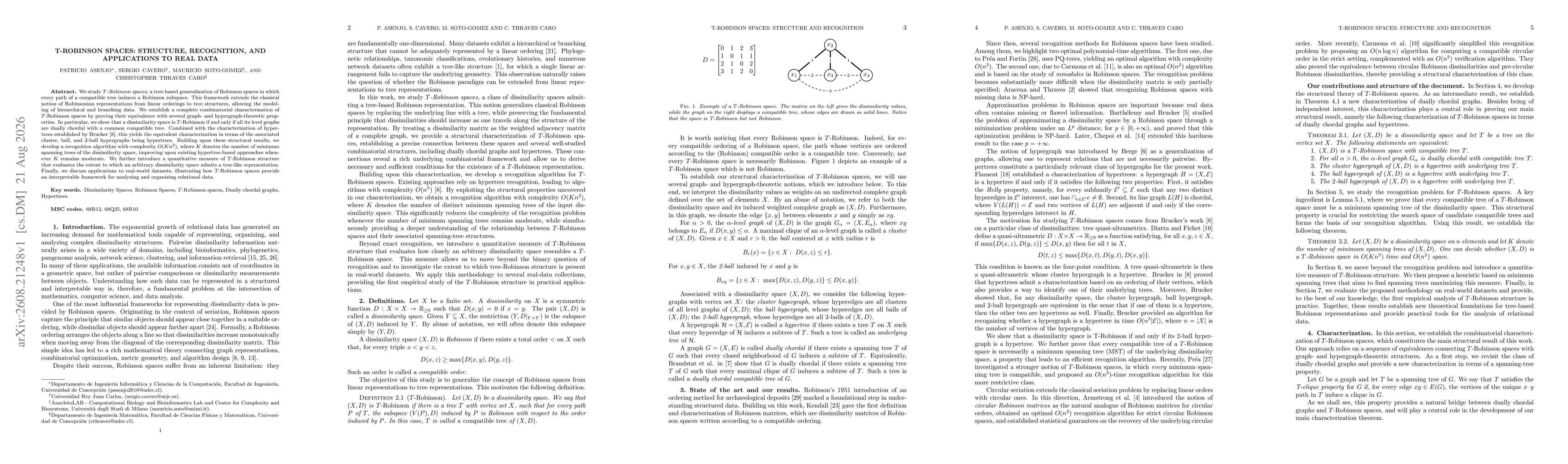 Thumbnail for T-Robinson Spaces: Structure, Recognition, and Applications to Real Data