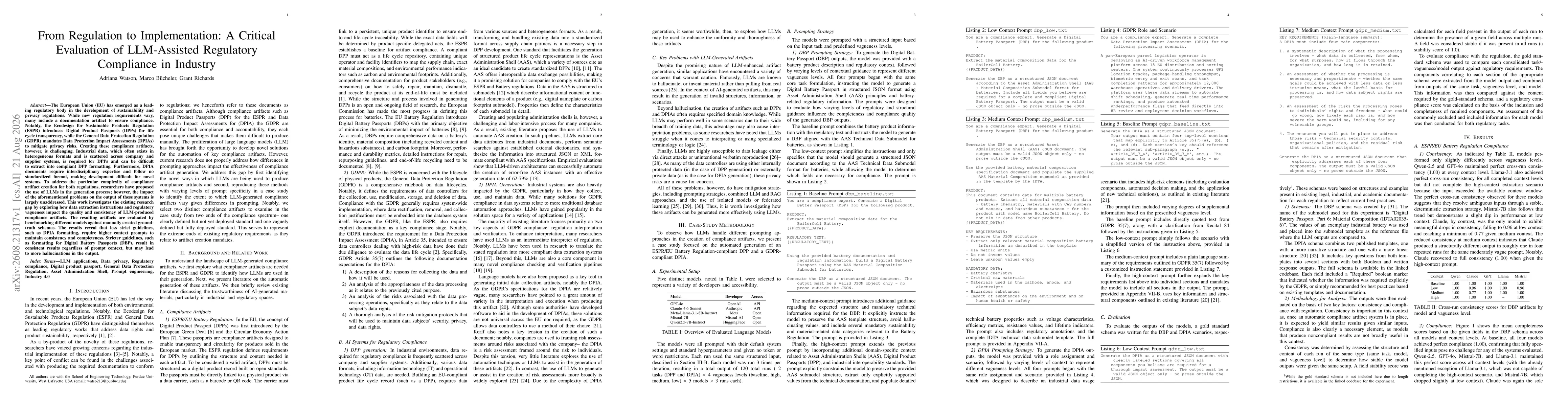 Thumbnail for From Regulation to Implementation: A Critical Evaluation of LLM-Assisted Regulatory Compliance in Industry